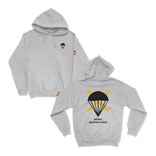 Image of SERMILITAR BRIPAC Paracrooper Brigade Sweatshirt, Grey with Hood, S
