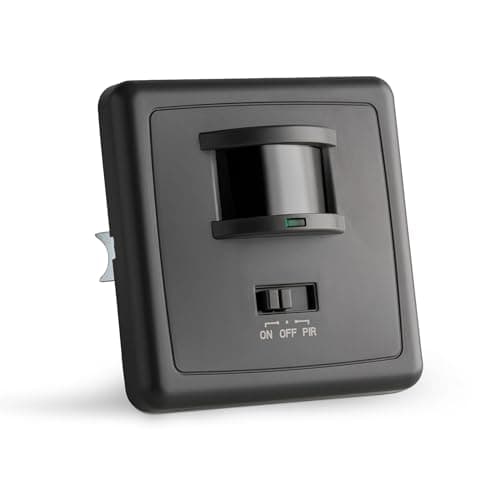 Image of SEBSON PIR Sensor Light Switch Indoor - Motion Sensor for LED Lights, Flush Wall Mounting, Programmable, Range 9m/160° - Suitable for Round 68mm Back Box