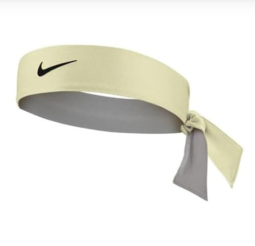 Image of Nike Dri-Fit Premium Swoosh Sport Head Tie, Soft & Sweat-Wicking/Unisex (Light Gold)