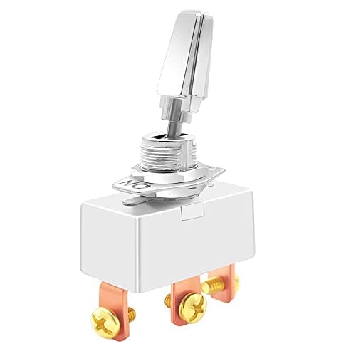 Image of Gebildet SPDT 3 Way Automotive Toggle Switch, High Current Heavy Duty ON-Off-ON 3 Position Toggle Switch 30Amp-50Amp/12V, 15Amp-25Amp/24VDC