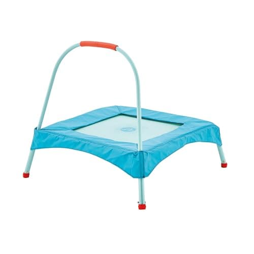 Image of TP Toys Early Fun Toddler Trampoline 12+ Months With Soft Grip Handle - Fun Indoor And Outdoor Toy For Kids. Mini Trampoline for Toddlers With Adjustable Handle & Safety Padded Cover.