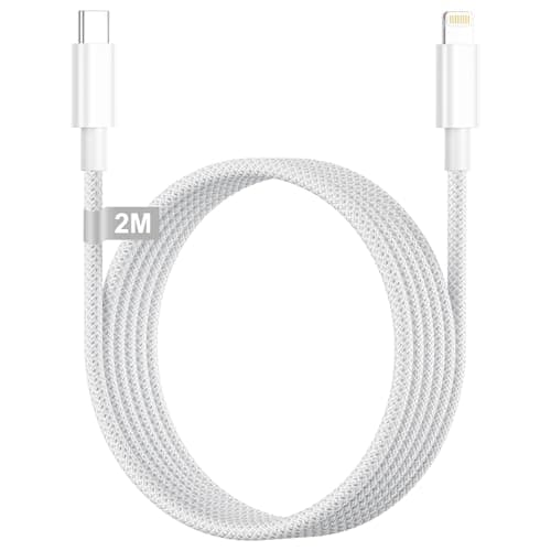 Image of USB C to Lightning Cable 2M[Apple MFi Certified], Fast iPhone Charger Cable USB C Lightning Cable Braided iPhone Charging Cable Lead Wire for Apple iPhone 14 13 12 11 Pro Max/X/XS/XR/8/SE/iPad/AirPods