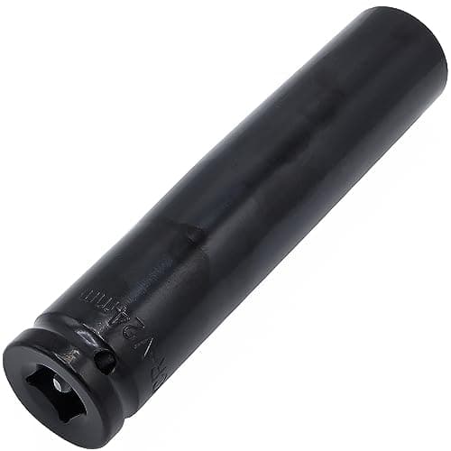 Image of 1/2" Drive by 24mm Deep Impact Socket, Heat-Treated CR-V Steel 6" Length, 6-Point Metric Size (24mm)