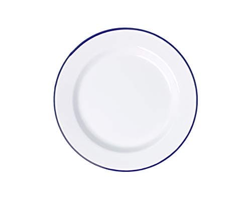 Image of Enamel Plate Round Pie Dish Tray Mixing Serving Casserole (24cm)