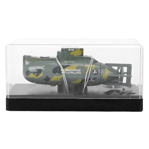 Image of TOYANDONA 3.7V RC Toy Submarine Model Diving Boat Remote Control Rechargeable Boat Submarine Ship Electric (Green)