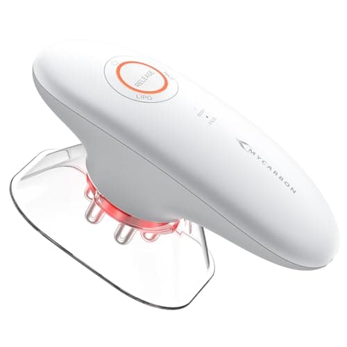Image of MYCARBON 3 in 1 Cupping Massager for Beautiful & Firm Skin, Cellulite Massager Tool with Vacuum Massage, EMS & Red Light, Anti Cellulite for Face, Abdomen, Facial, Thighs, Arms, Legs (White)