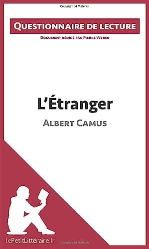 Image of L'Étranger d'Albert Camus: Questionnaire de lecture