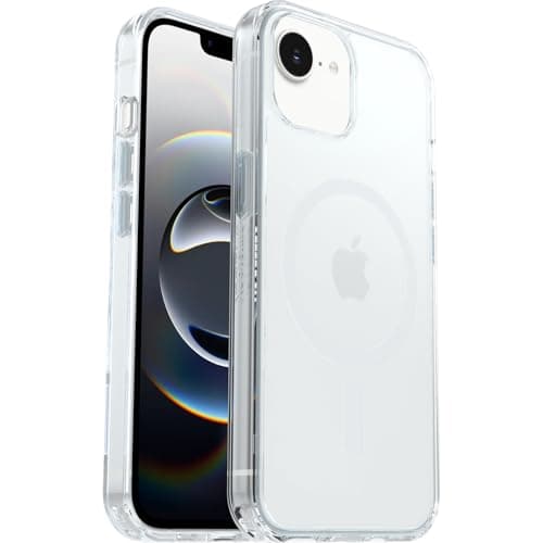 Image of OtterBox Symmetry Series Clear MagSafe Case for iPhone 17e, 16e, 15, 14, 13, Shockproof, Drop proof, Protective Thin Case, 3x Tested to Military Standard, Clear