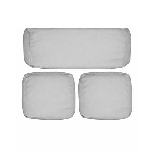 Image of Northern Luxe Rattan Cushion Set Garden Furniture Seating Pads Pack of 3 Outdoor Replacement Cushions for Chairs WaterResistant Removable Covers (Grey, COVER ONLY 3 PIECES)