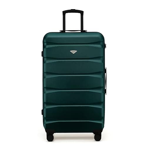 Image of Flight Knight Medium Trunk Check in Suitcase 82 L Capacity Interior Extra Large 70 x 41.5 x 33 cm - Hard Shell Checked Luggage for Long-Haul Travel, Spinner Wheels and TSA Lock - Airlines Approved