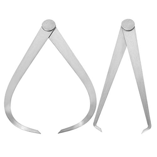 Image of sourcing map 300mm 12-inch Inside Outside Caliper Stainless Steel Firm Friction Joint Measuring Tool 1 Pair