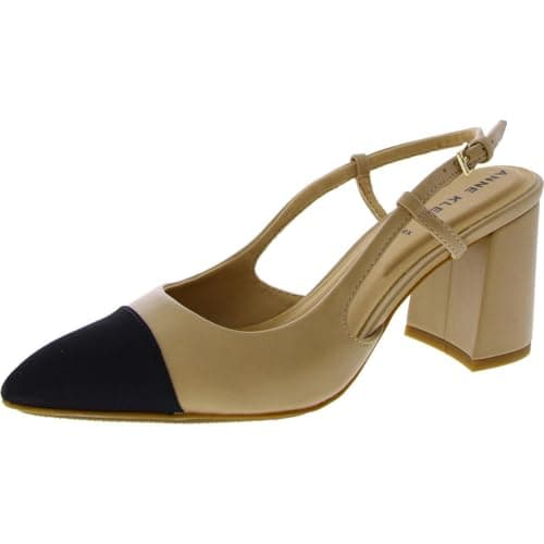 Image of Anne Klein Women's Brooklyn Pump, Nude Black, 6.5 UK