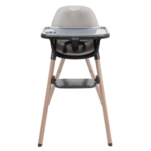 Image of Graco Presti 3-in-1 Highchair (6 Months to Approx. 27.3kg/6 Years), Lightweight at 4.75kg, Compact fold, Easily Portable, 3 Different Modes for Longevity, Steeple Gray Fashion