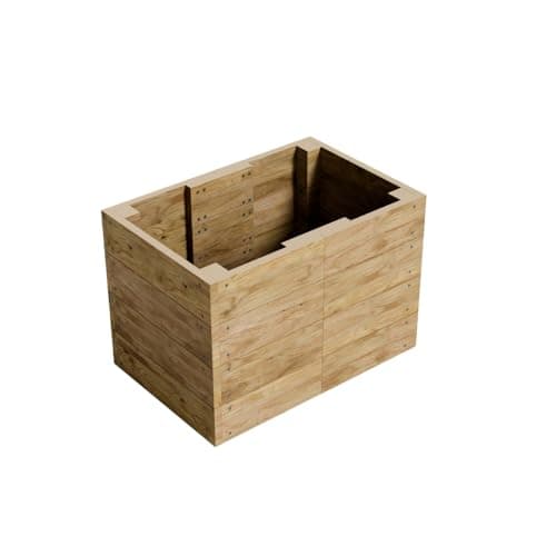 Image of Conka Garden - Wooden Raised Bed Kit - Large Garden Planters for Vegetables, Herbs, Flowers – Start Growing Plants Earlier & Better - Durable & Resistant FSC Treated Timber 60cm H, 60cm x 90cm