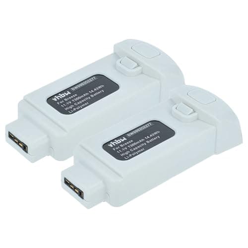 Image of vhbw 2x Battery compatible with Yuneec Breeze 4K, Breeze Drone Multicopter Quadrocopter (1300 mAh, 11.1 V, Li-polymer)