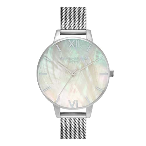 Image of Olivia Burton Analogue Quartz Watch for Women Under The SEA Collection with Silver Stainless Steel Mesh Bracelet - OB16US67