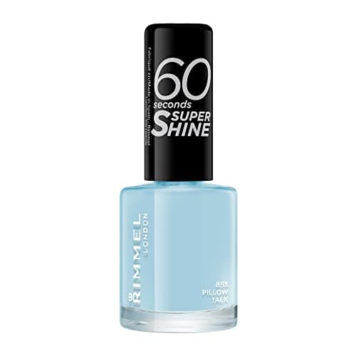 Image of Rimmel 60 Seconds Super Shine Nail Polish, Pillow Talk, Quick-Dry Nail Polish, Ultra-Shiny Finish, Easy to Apply, Vibrant Colour, Long-Wearing, Clean and Improved Formula, Vegan, 8ml