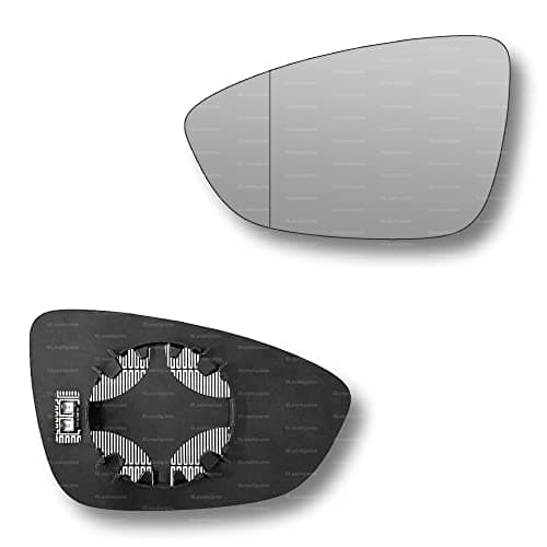 Image of Less4spares Replacement Wing Mirror Glass Left Compatible with VW Passat 2010-2014 CLIP-ON Passnager Near Side N/S Heated with Blind Spot