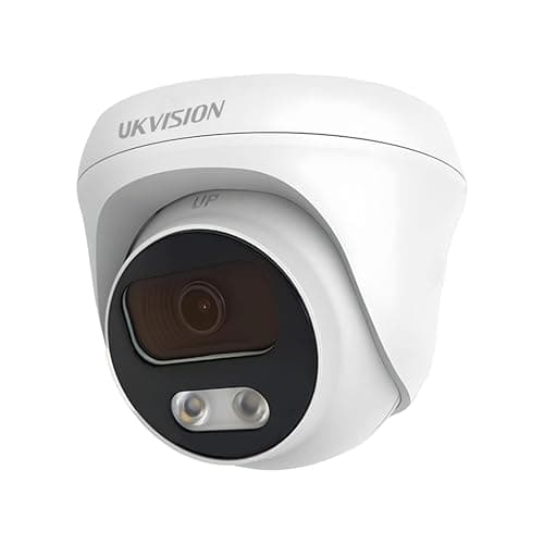 Image of UKVISION 5MP Turret Camera DS-2CE72HFT-E11: Full Color Night Vision, AOC TVI, 2.8mm Fixed Lens - Sturdy Metal Housing, IP67 Weatherproof, ColorVu, Perfect for 5MP CCTV Systems, 12V