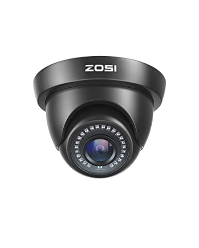 Image of ZOSI 1080P CCTV Camera Surveillance outdoor Indoor, 1920TVL Hybrid 4-in-1 TVI CVI AHD CVBS Camera for Home Security, 24PCS IR Leds 3.6mm Lens 80ft Night Vision, IP66 Weatherproof, AI Detect, Black