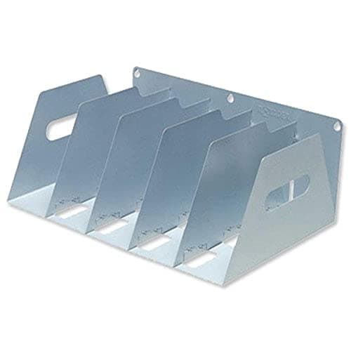 Image of Rotadex Lever Arch Filing Rack Portable Rigid Metal W425xD300xH160mm Grey A4 Ref LAR5GMETAL