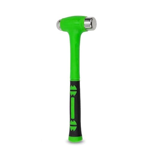 Image of WELZH Smasher Ball Pein Hammer 32oz Green Dead Blow Precision Impact Tool Shot Filled Head Steel Shaft Non Slip Grip Chemical Resistant for Suspension Repair Brake Chassis Metalwork Garage Workshop