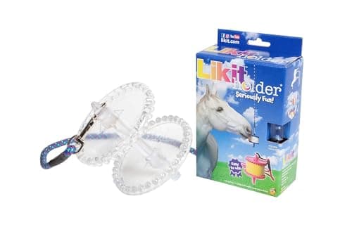 Image of Likit Holder Clear Glitter | Stable Toy for Horses, use Horse Treats | Help Horse Boredom | Clear Glitter
