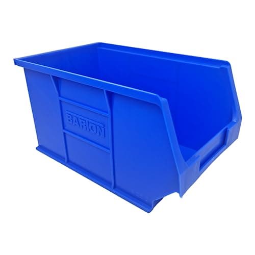Image of Blue Storage Lin Bins | Tool Organiser Bin | Stackable Boxes for Garage | Wall Hanging Box | DIY Storage | Plastic Drawers (Medium-240x150x132mm) (10 Bins)