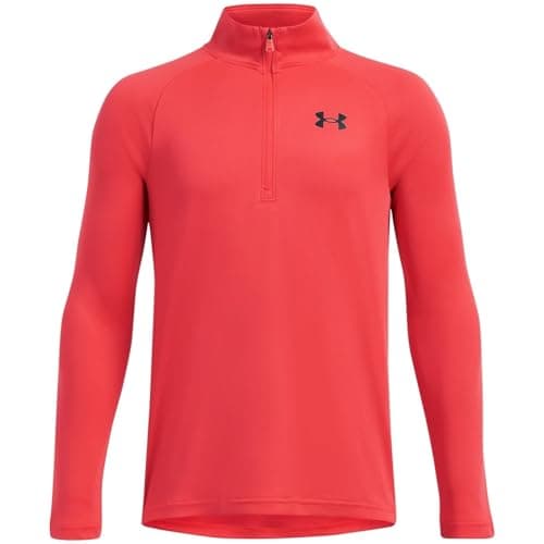 Image of Under Armour Boys Tech 2.0 Half Zip Top Junior Racer Red 9-10 Years