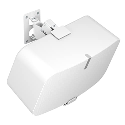 Image of Yibracki Heavy Duty Speaker Wall Mount for Sonos Five & Play 5 Gen 2 - Tilt & Swivel Adjustable, White