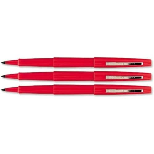 Image of Paper Mate Fine Line Marker Nylon 1.1mm Tip 0.8mm Line Red Ref S0190993 [Pack of 12]