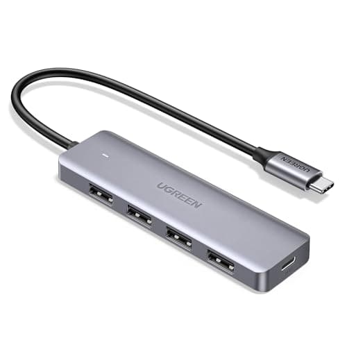 Image of UGREEN USB C Hub, Slim USB C to USB Adapter 4 Ports, 5Gbps High-Speed USB Splitter Compatible with Thunderbolt 3 Macbook/iPad Pro/Air XPS/Mac Pro/Mac mini/iMac/Surface Pro/XPS/Flash Drive/Mobile HDD