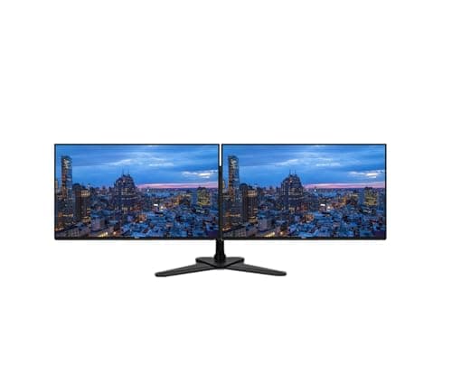 Image of Dell Dual Monitor Bundle Set WHITE- 2x U2417HWh 24" Inch Full HD 1080p PLS LED WHITE Thin Bezel Monitor, HDMI, Display, Mini Display Ports, Dual Monitor Leg Base Stand (Renewed)