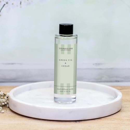 Image of Stoneglow Modern Classics Collection - Geen Fig & Cedar 210ml Scented Reed Diffuser Refill - Green
