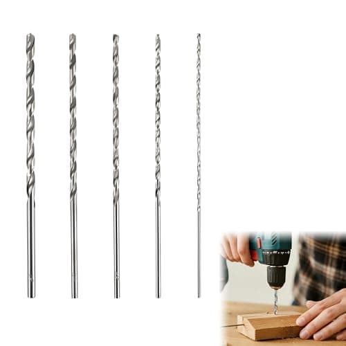 Image of 5PCS Extra Long Drill Bits Wood for Deep Hole Woodworking Applications 150mm Long Wood Drill Bit Set 2mm 3mm 3.5mm 4mm 5mm Hardness Spiral Twist Drill Bit Sets for Metal Plastic Working