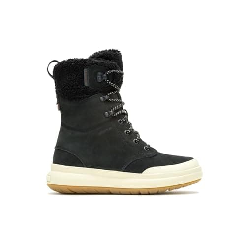 Image of Merrell Womens Marquette Thermo Tall Zip Waterproof Snow Boots Black 6.5 UK