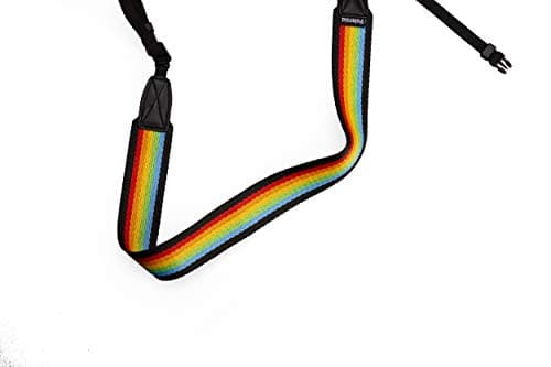 Image of Polaroid Camera Strap Flat – Rainbow black