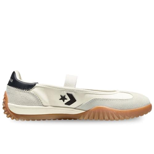 Image of Converse Run Star Trainer Ballet Flat Slip Women's Ballet Flats, White/Grey/Black - A16250C, White Grey Black, 4.5 UK