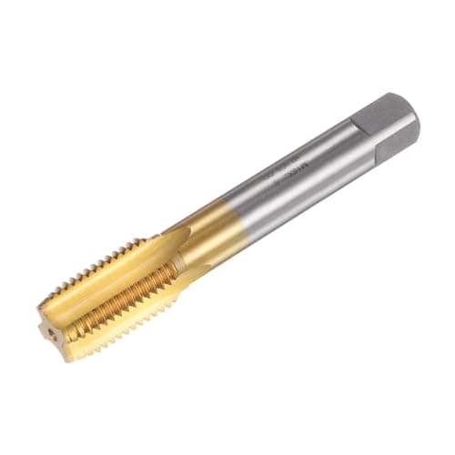 Image of sourcing map Straight Flute Taps, M18 x 2 Metric Left Hand Titanium Coated M35 Cobalt High Speed Steel Machine Tapping Screw Thread Milling Tap Machinist Repair Threading Tool