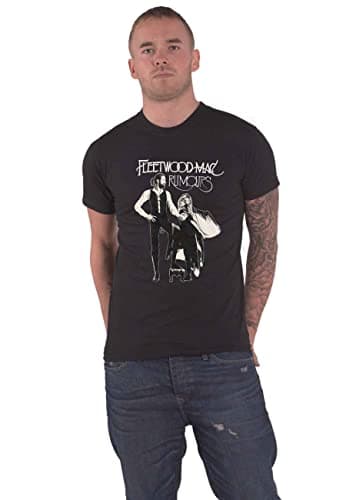 Image of Fleetwood Mac T Shirt Rumours Album Band Logo Official Mens Black XXXL