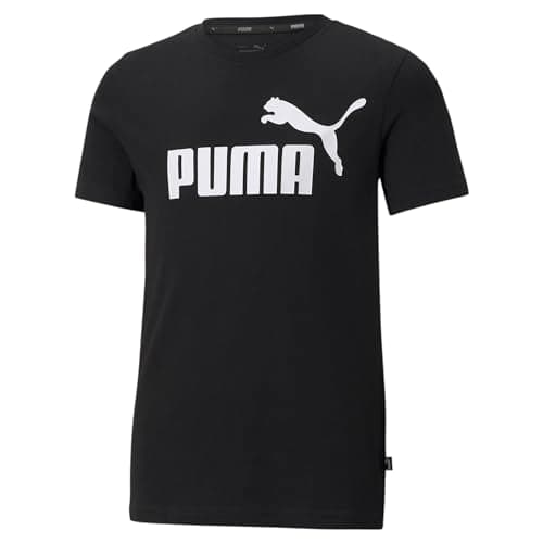 Image of PUMA Boy's Logo B Tee, Puma Black., 7-8 Years UK