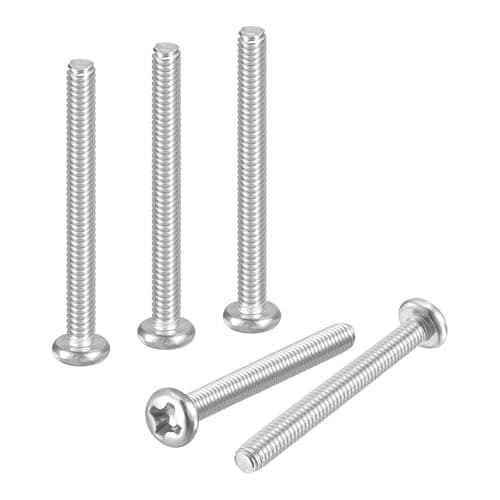 Image of DTGN M2-0.4x20 Pan Head Machine Screws - 60pcs - Good for Machinery - 304 Stainless Steel Phillips Machine Screws Bolts - Silver