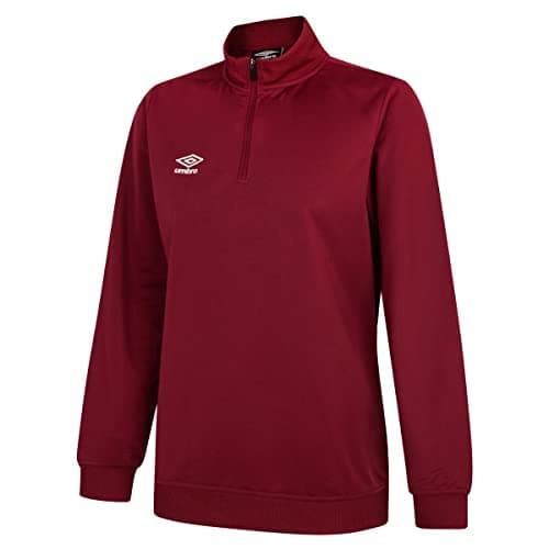 Image of Umbro Womens/Ladies Club Essential Half Zip Sweatshirt (XL) (New Claret)
