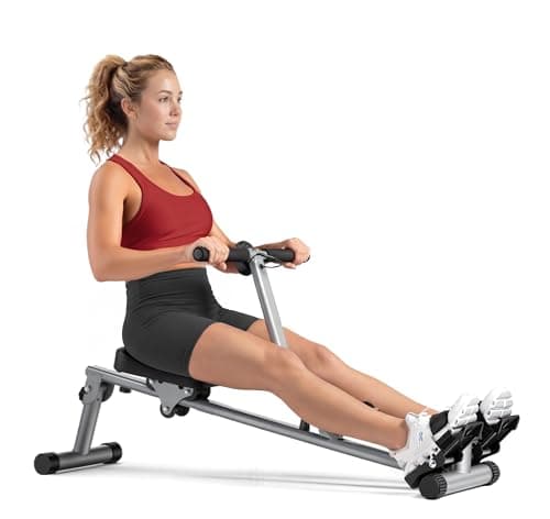 Image of Sunny Health & Fitness SF-RW1205 12 Adjustable Resistance Rowing Machine Rower w/Digital Monitor