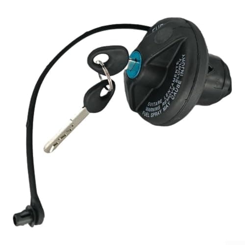 Image of Car Tank Cap with Lock with 2 Keys, Lockable Fuel Tank Car Petrol Cap Replacement Part 71802520 for Fiat 500, for Grande for Punto for Evo