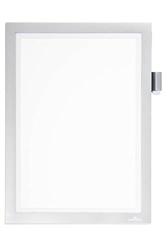 Image of Durable DURAFRAME Note Magnetic Frame | A4 Format in Silver | Pack of 1 Frames | Includes Universal Pen Holder |
