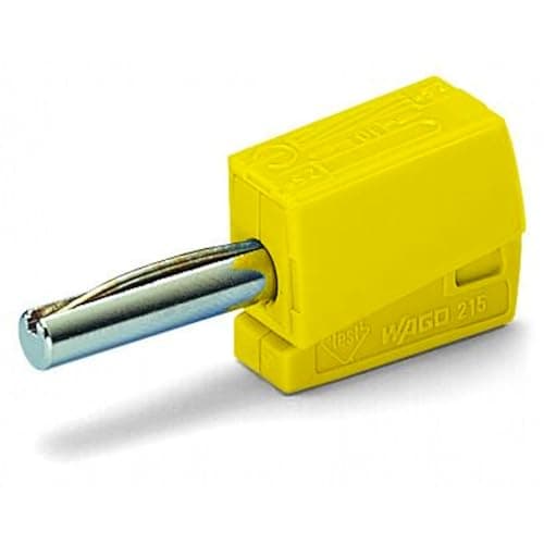 Image of WAGO Banana plug; for socket 4 mm Ø; 2,50 mm²; yellow, 215-511 (50 pcs)