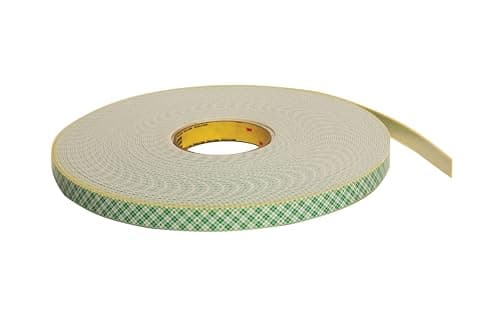Image of 3M Double Coated Urethane Foam Tape 4026 – Double sided sticky tape for bonding, attaching and mounting, 19 mm x 33 m - 1 x roll of white foam tape
