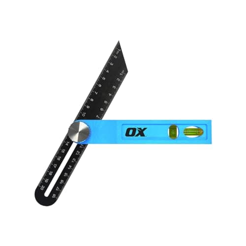 Image of OX Tools Trade 200mm Sliding Bevel with Dual Axis Vials, Stainless Steel Blade, T Bevel Gauge Angle Finder for Carpentry