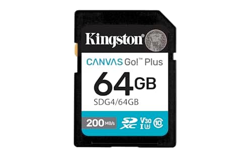 Image of Kingston Canvas Go Plus SDXC Memory Card Gen4 200MB/s C10 UHS-I U3 V30 64GB-SDG4/64GB